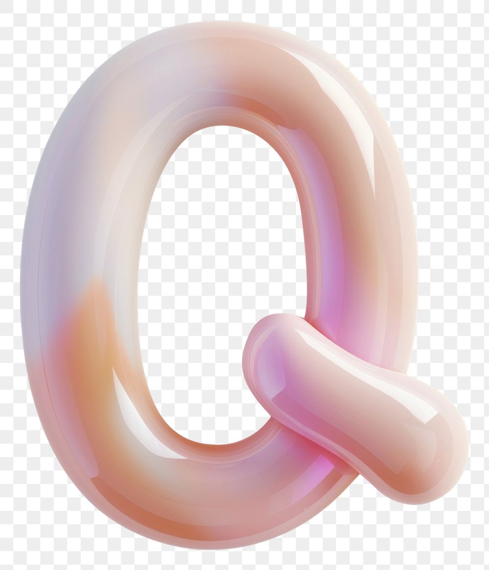 PNG Letter Q shape toothpaste circle.