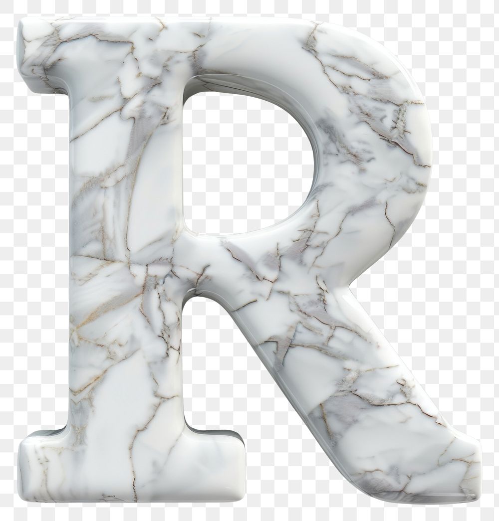 PNG Letter R marble number symbol.