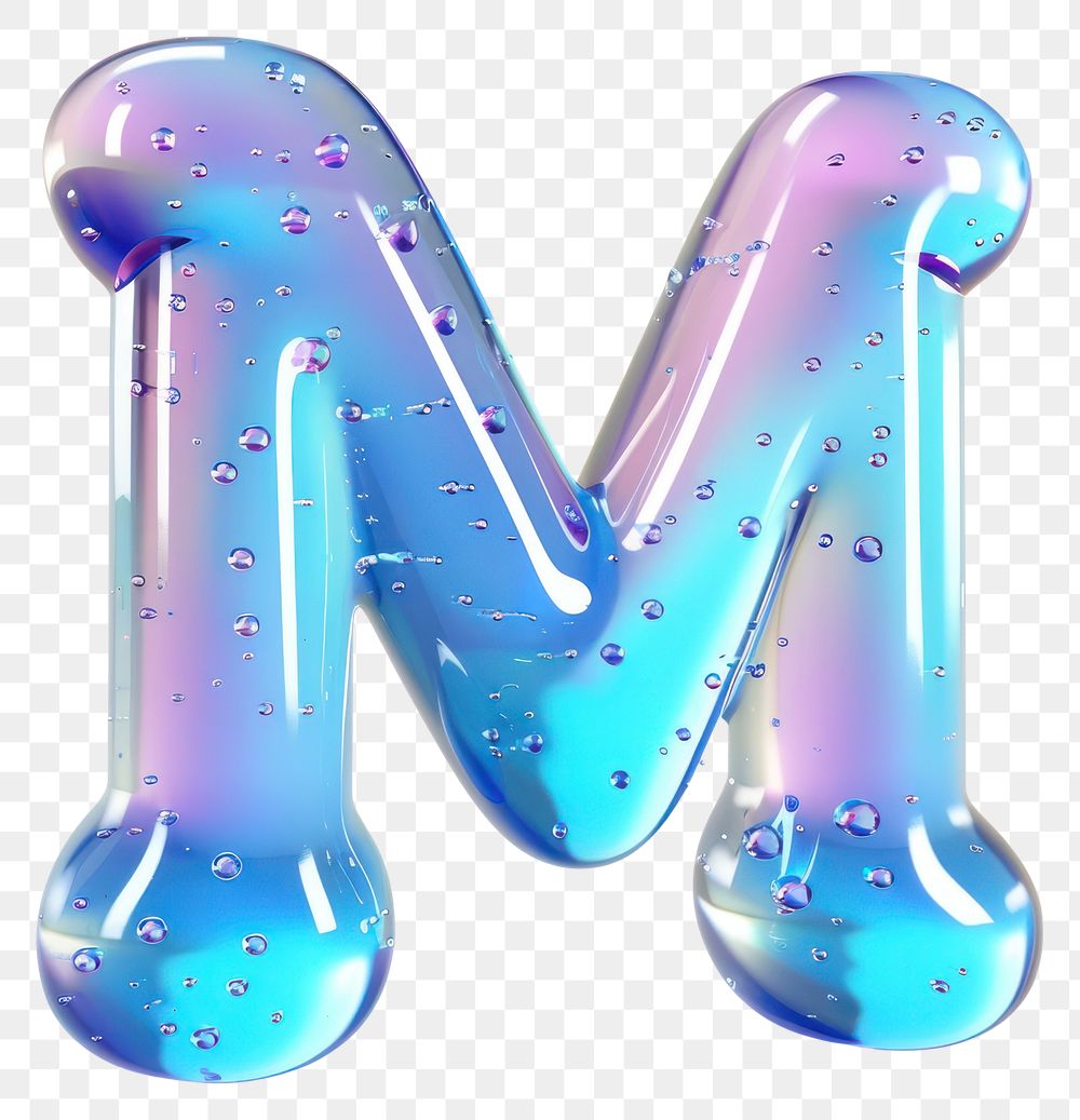 PNG Letter M number symbol blue.