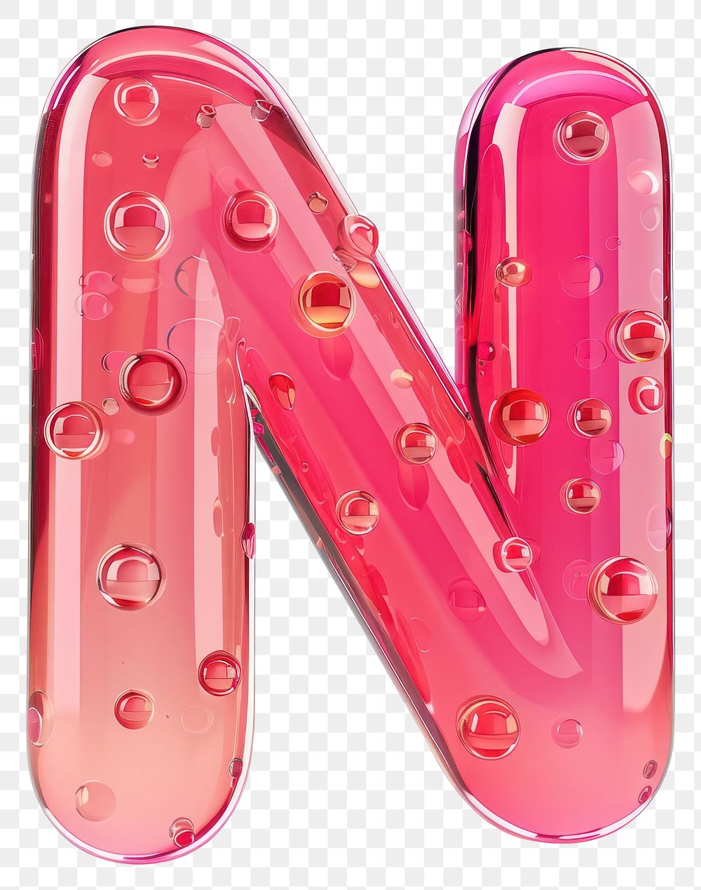 PNG Letter N symbol number pink.