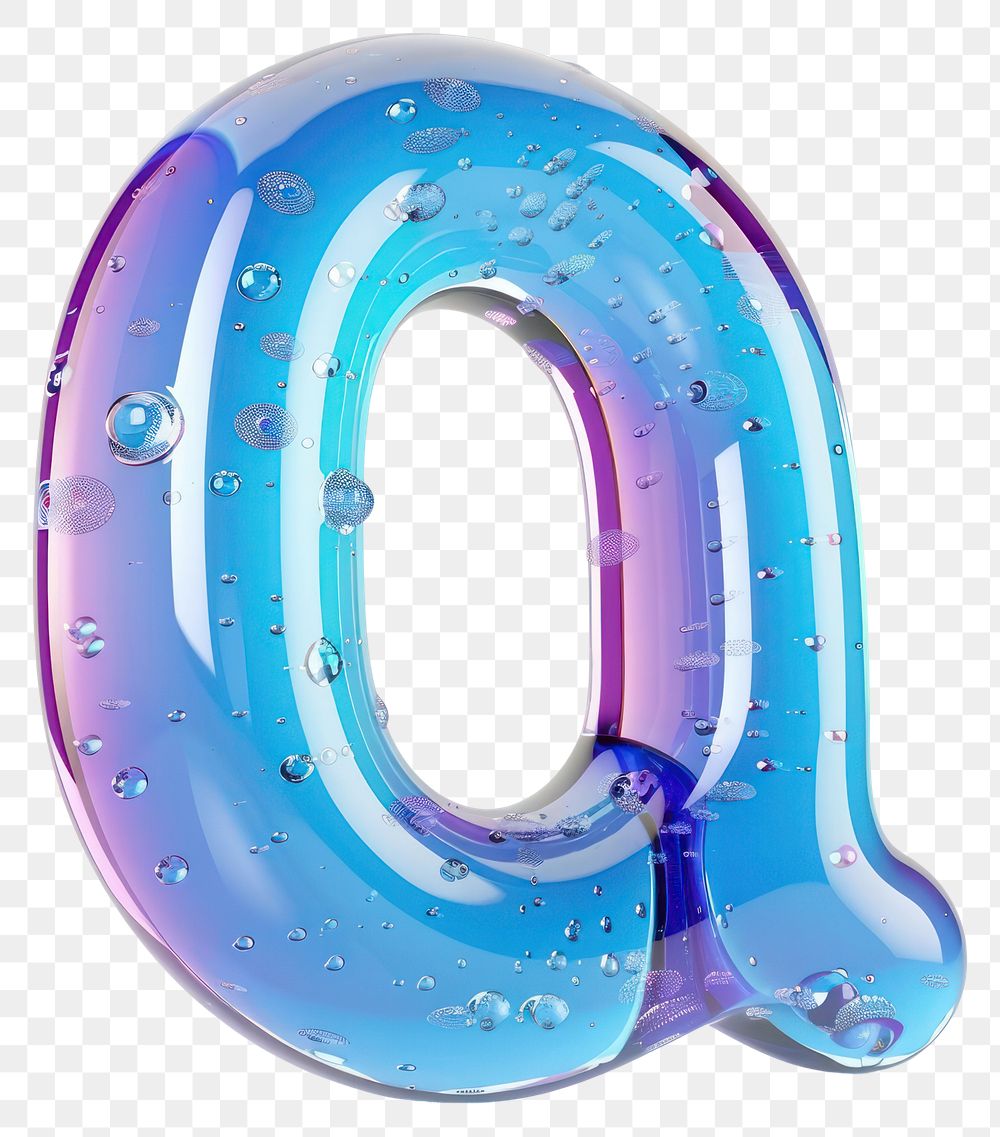 PNG Letter Q bubble number symbol.