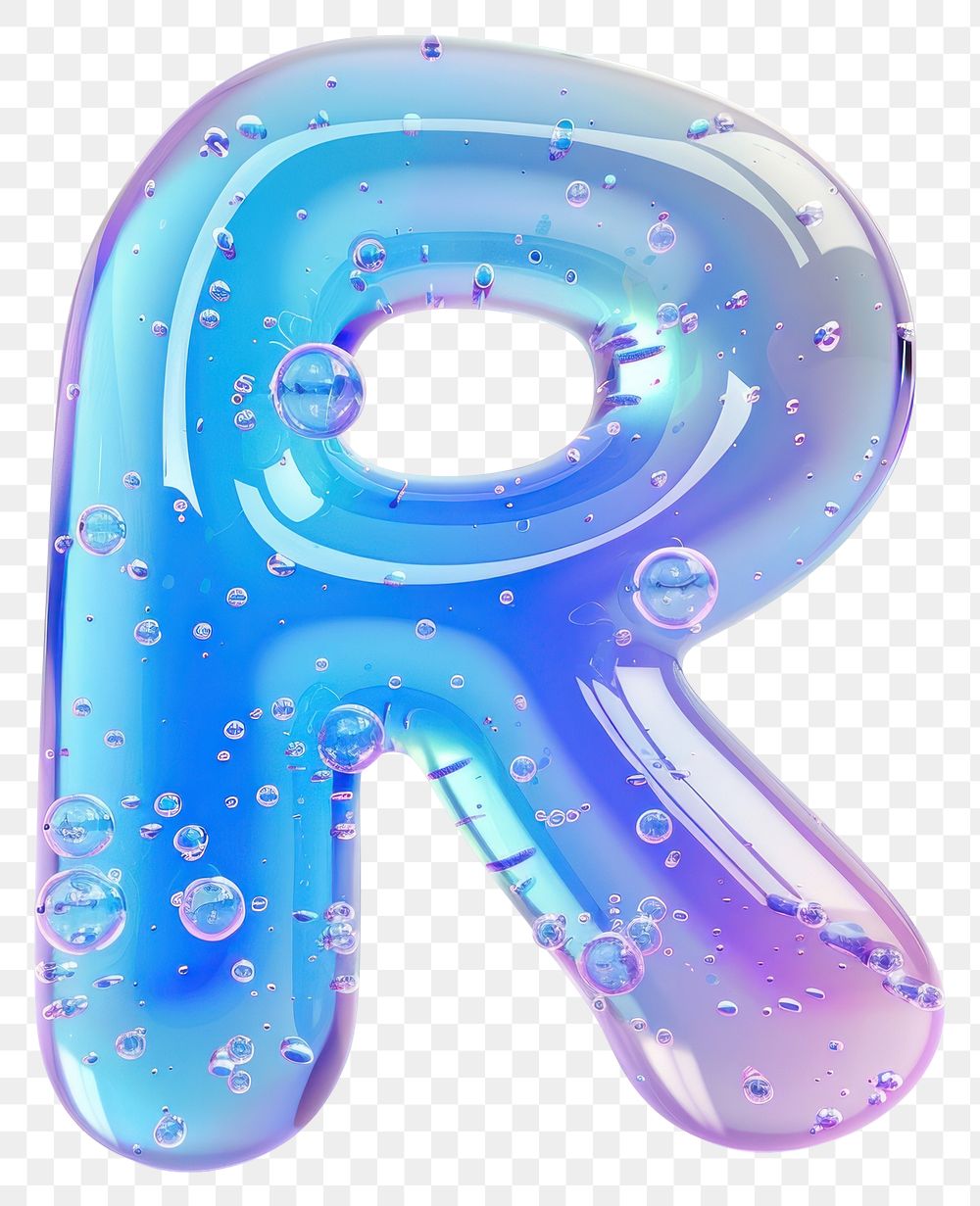 PNG Letter R number symbol blue.