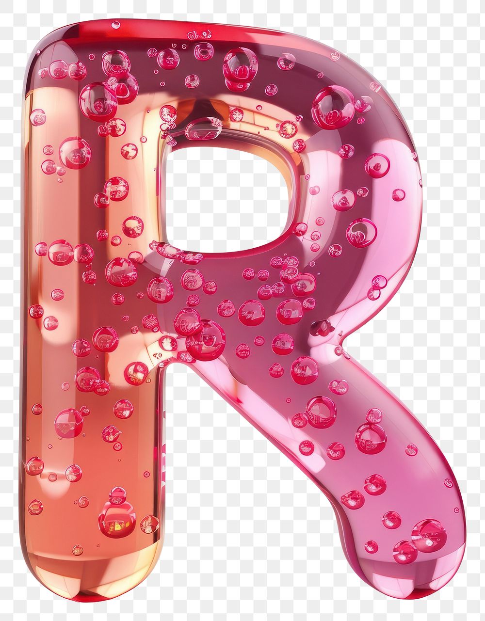 PNG Letter R number symbol pink.