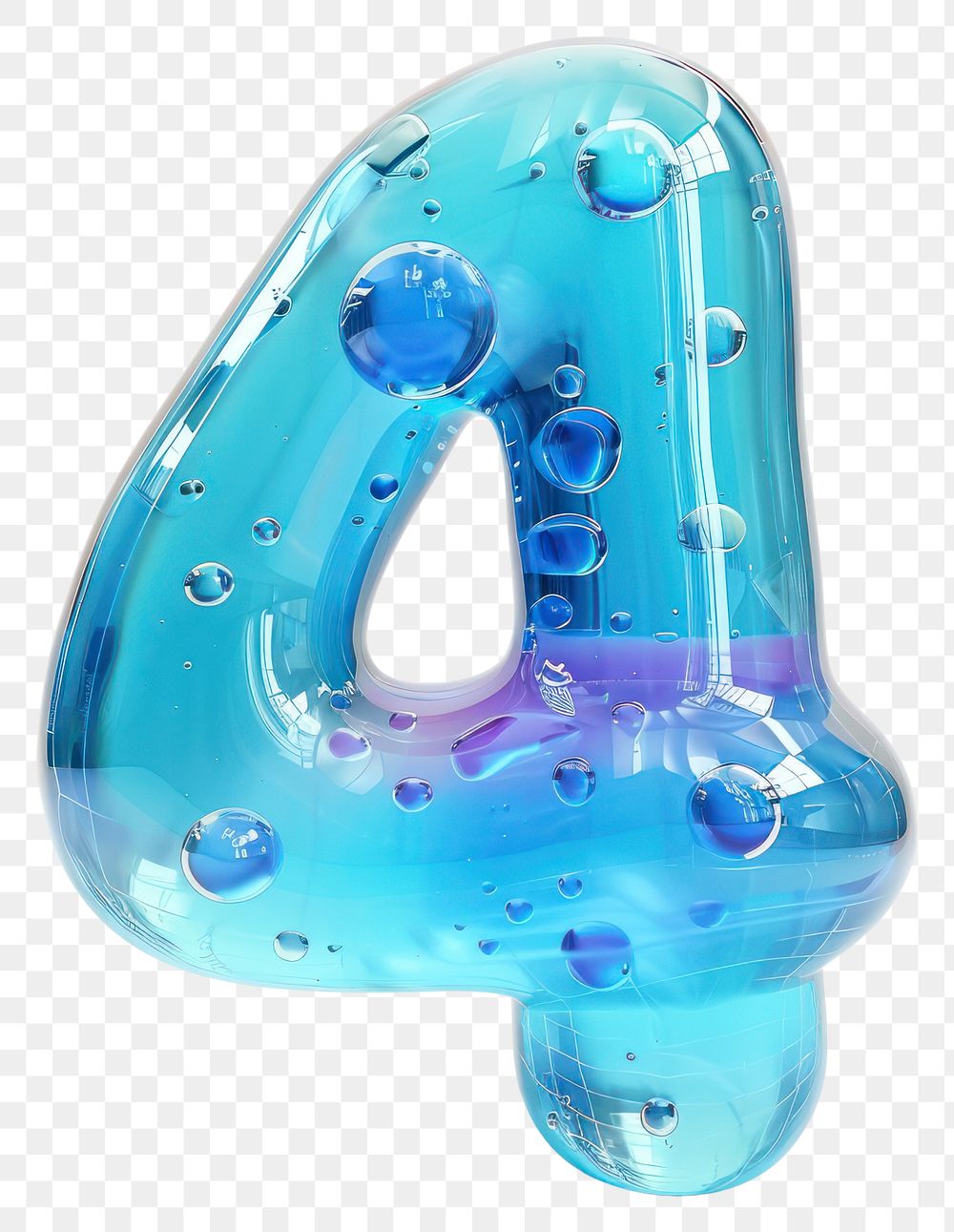 PNG Number 4 number bubble symbol.