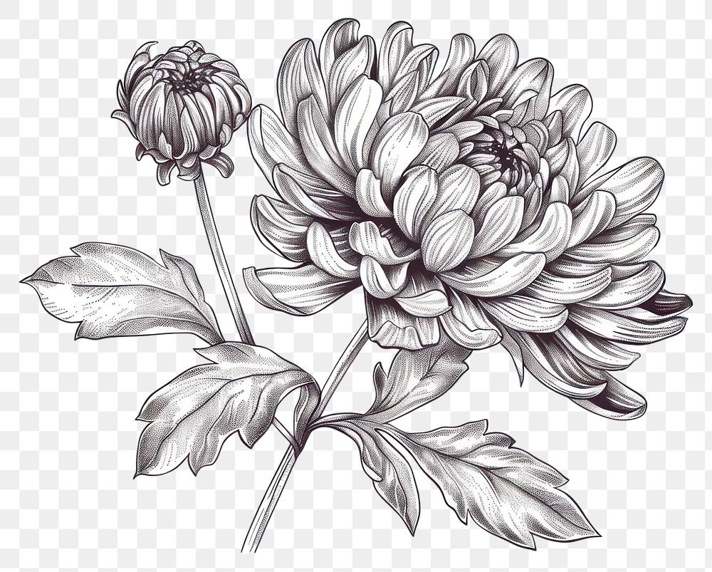 PNG Chrysanthemum drawing flower dahlia.