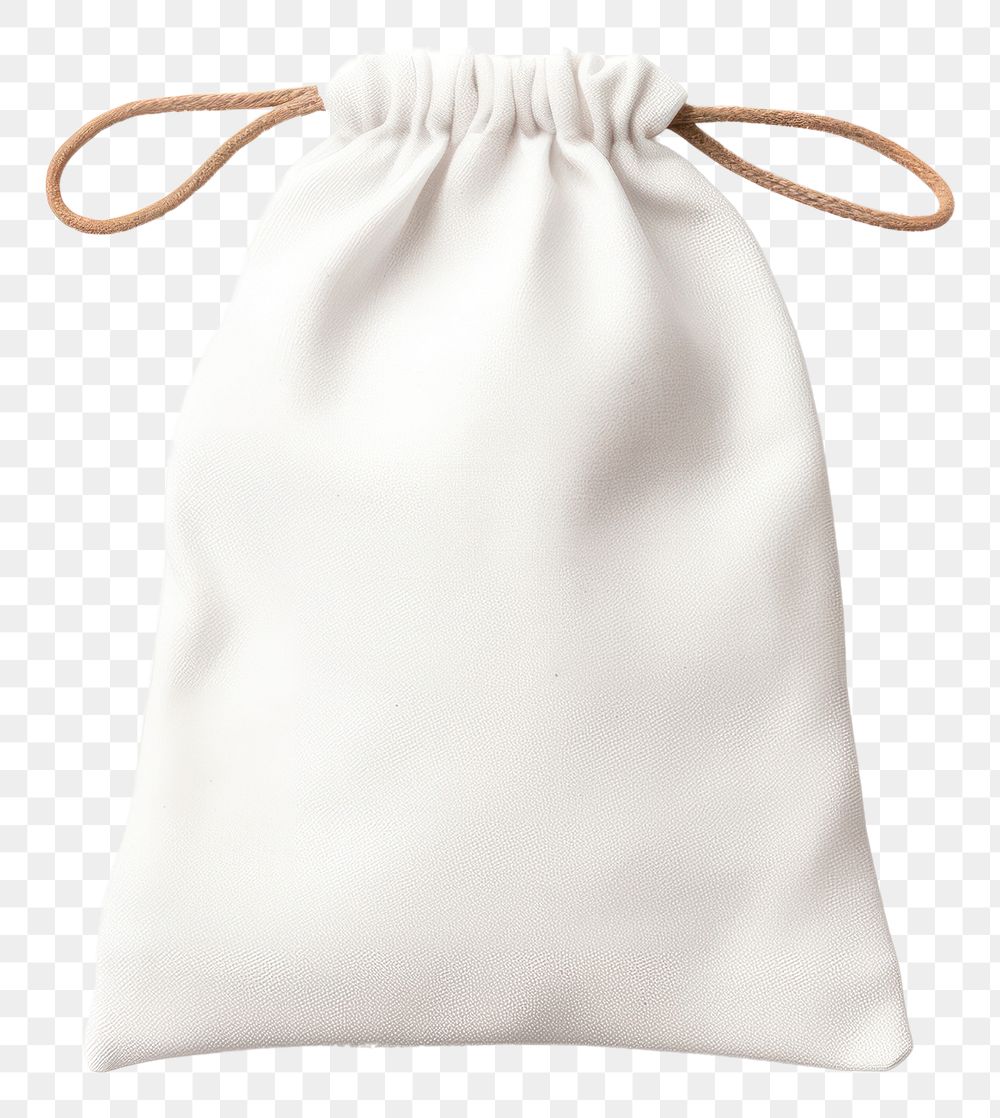 PNG A drawstring bag mockup handbag white white background.