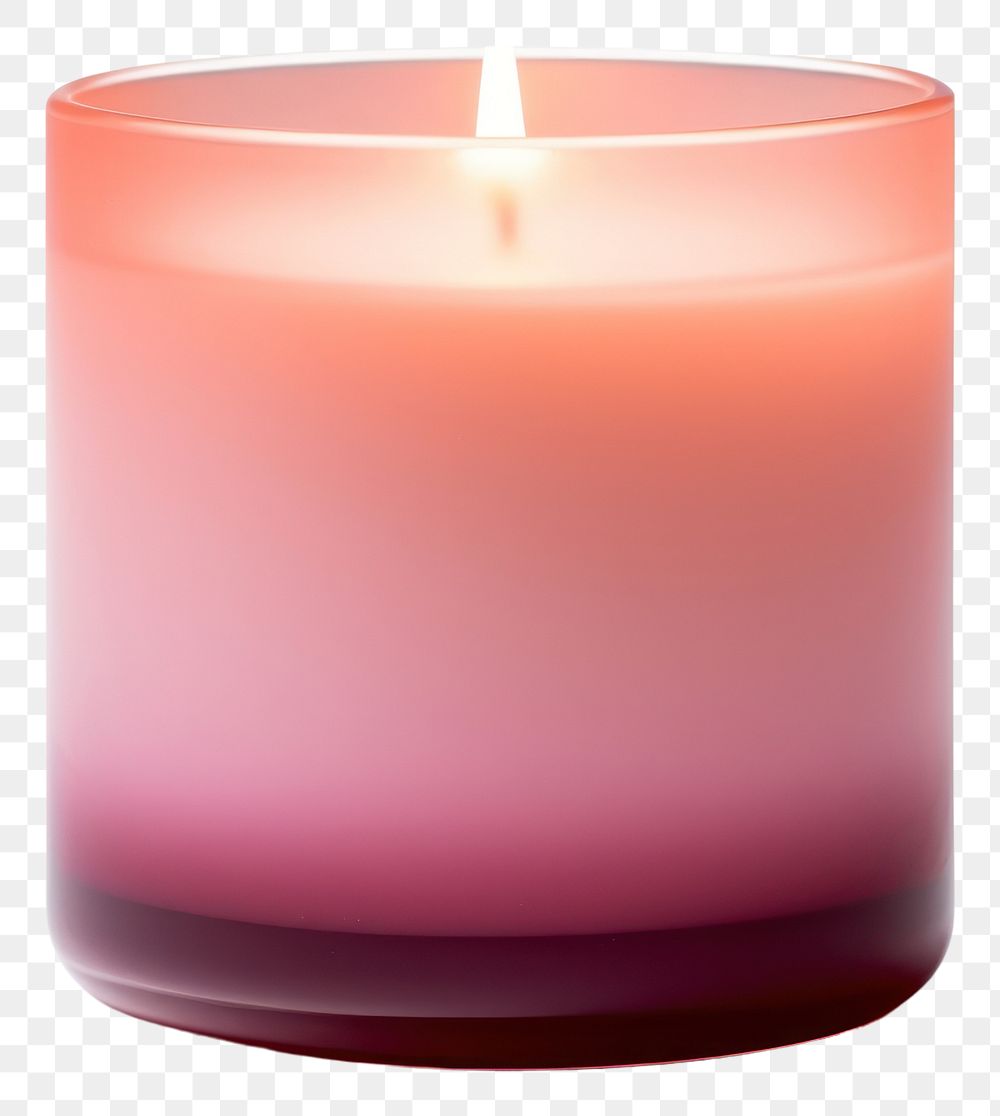 PNG Mockup of a candle glass pink white background.