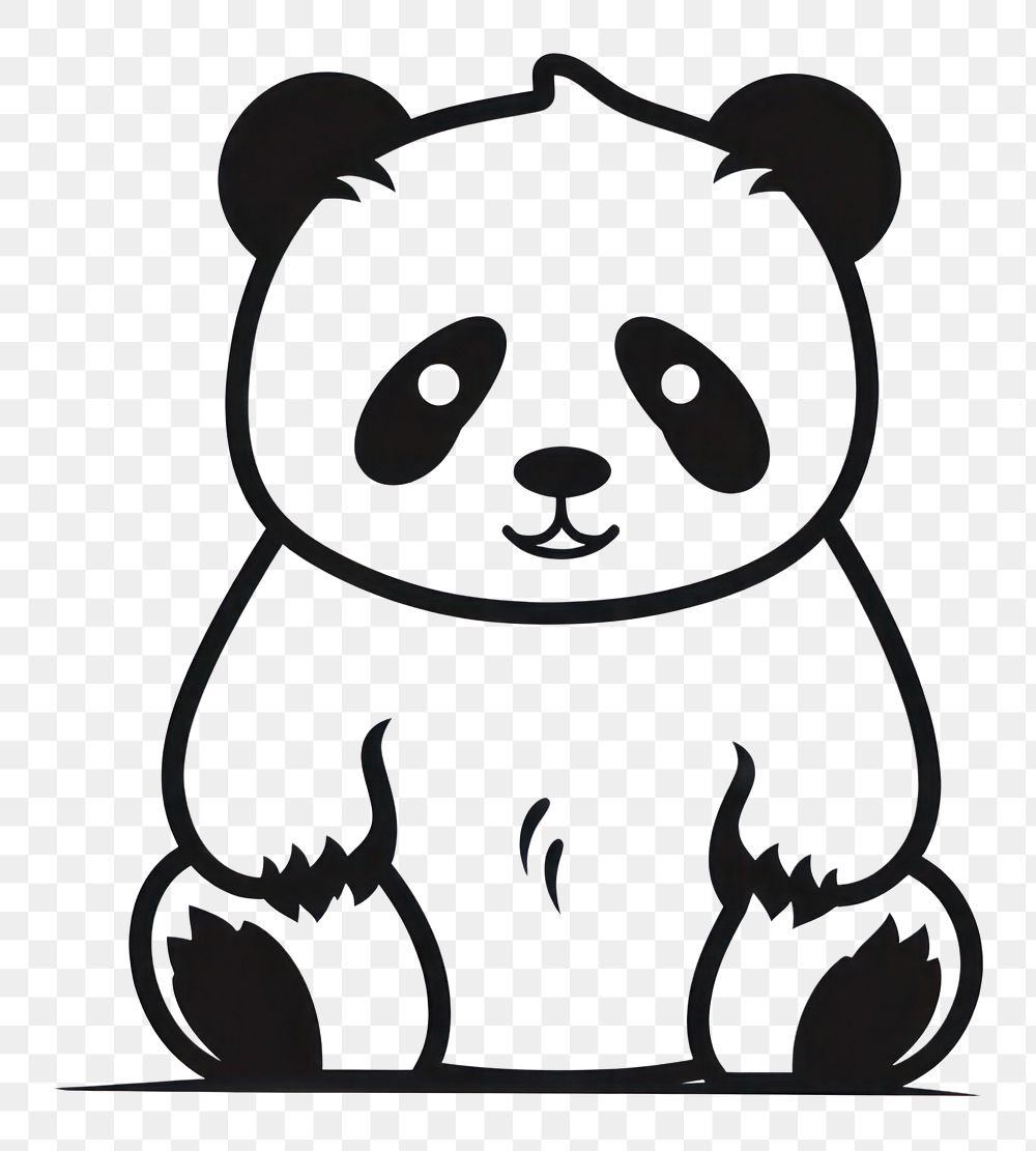 PNG A panda sketch drawing animal.