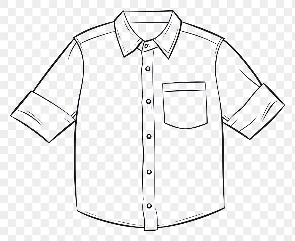 PNG A shirt sketch white white background.