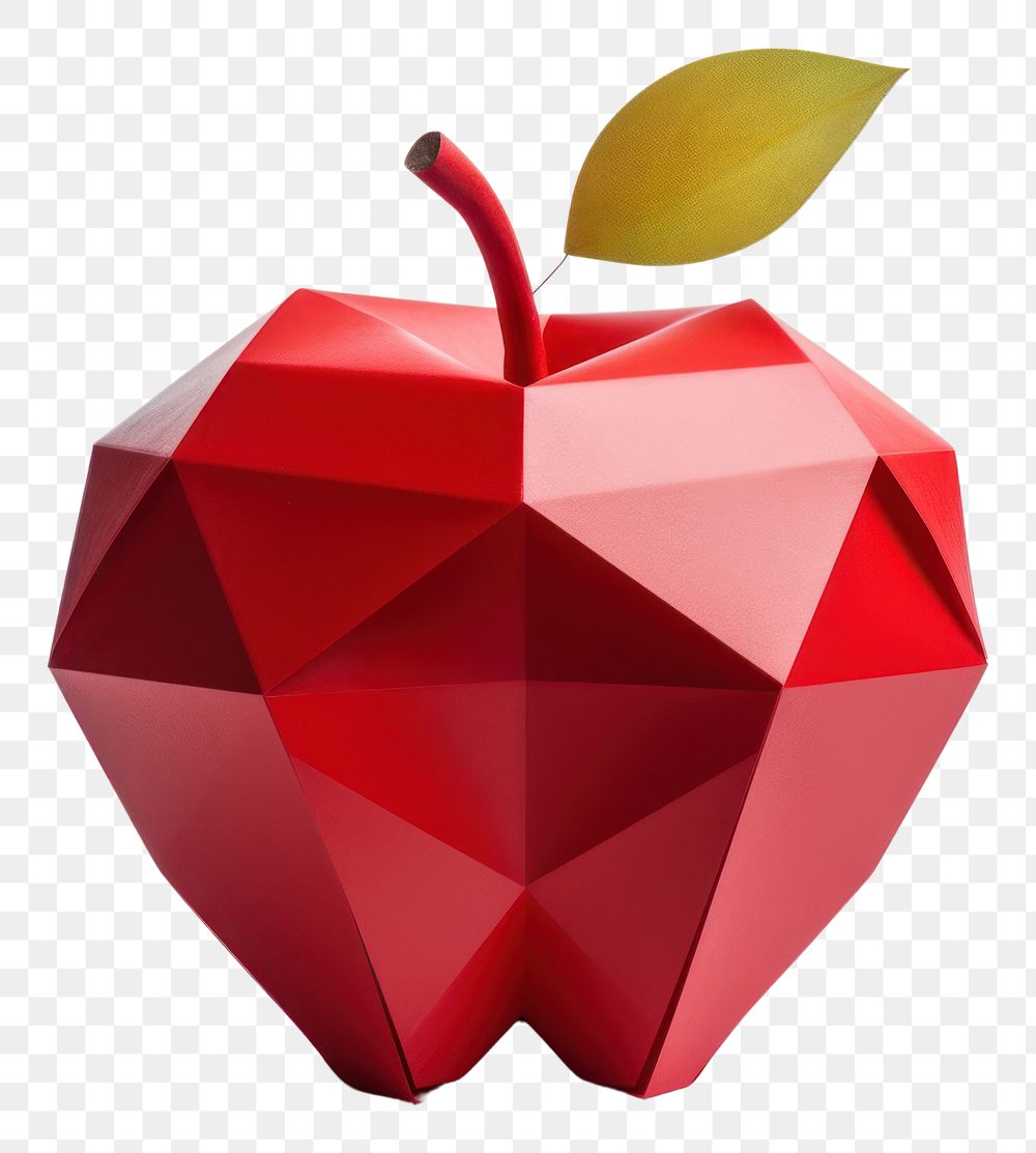 PNG Apple origami fruit plant.
