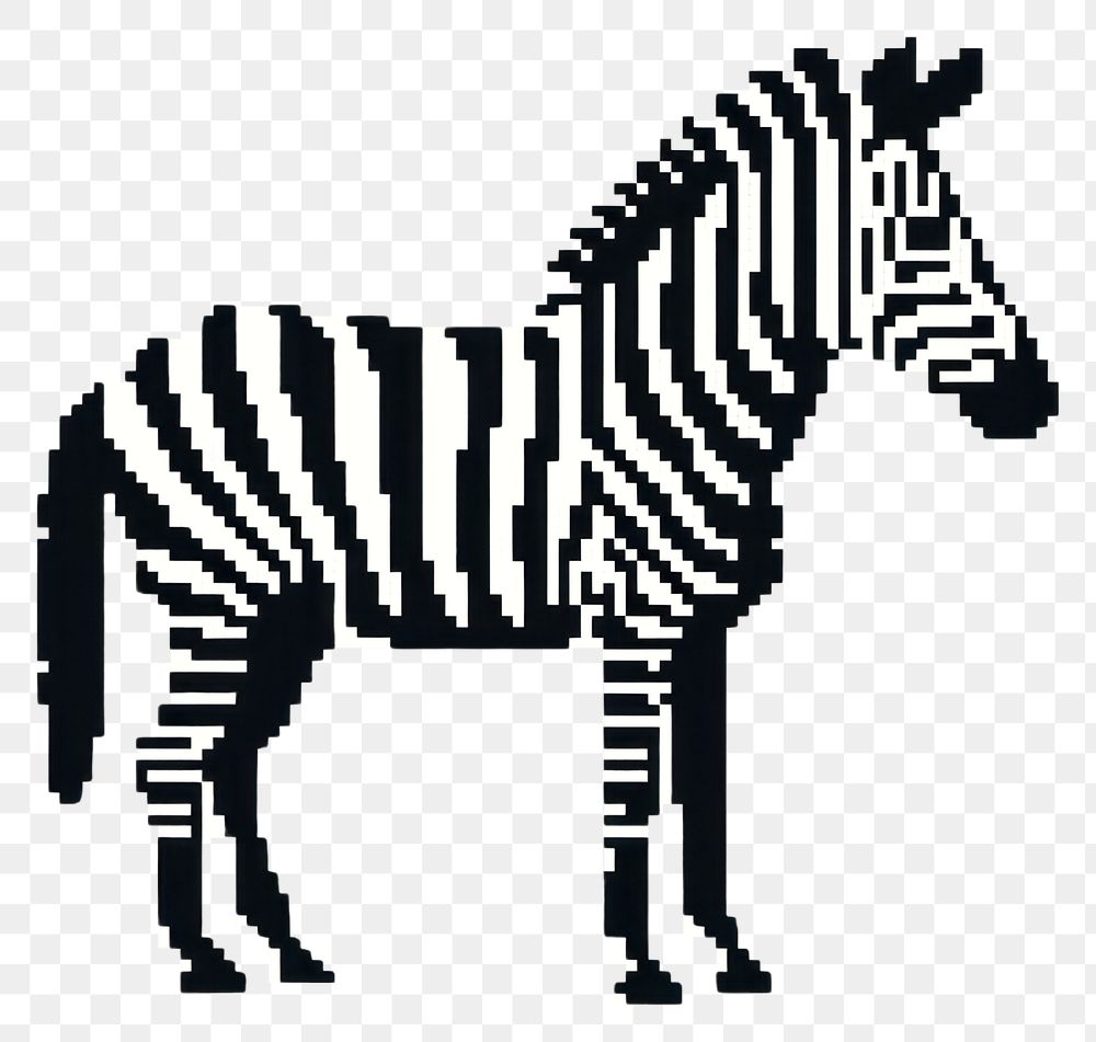 PNG  Cross stitch zebra wildlife animal mammal.