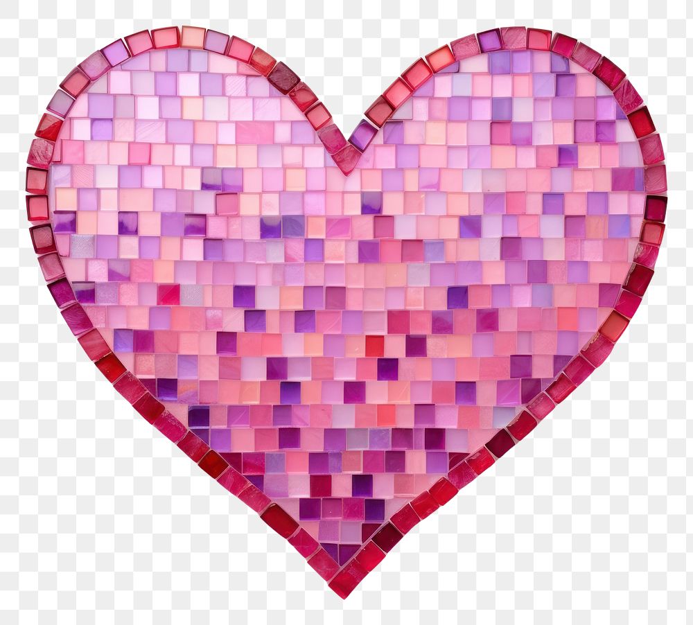 PNG Heart-shaped purple love pink.