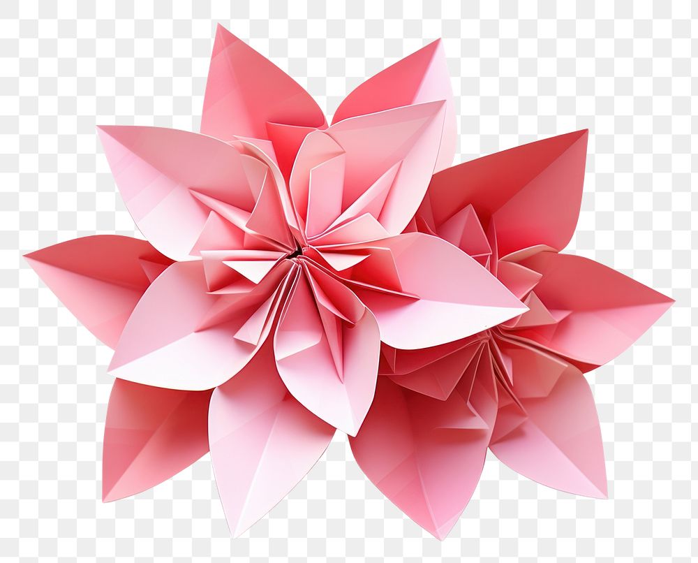 PNG Paper flower origami art plant.
