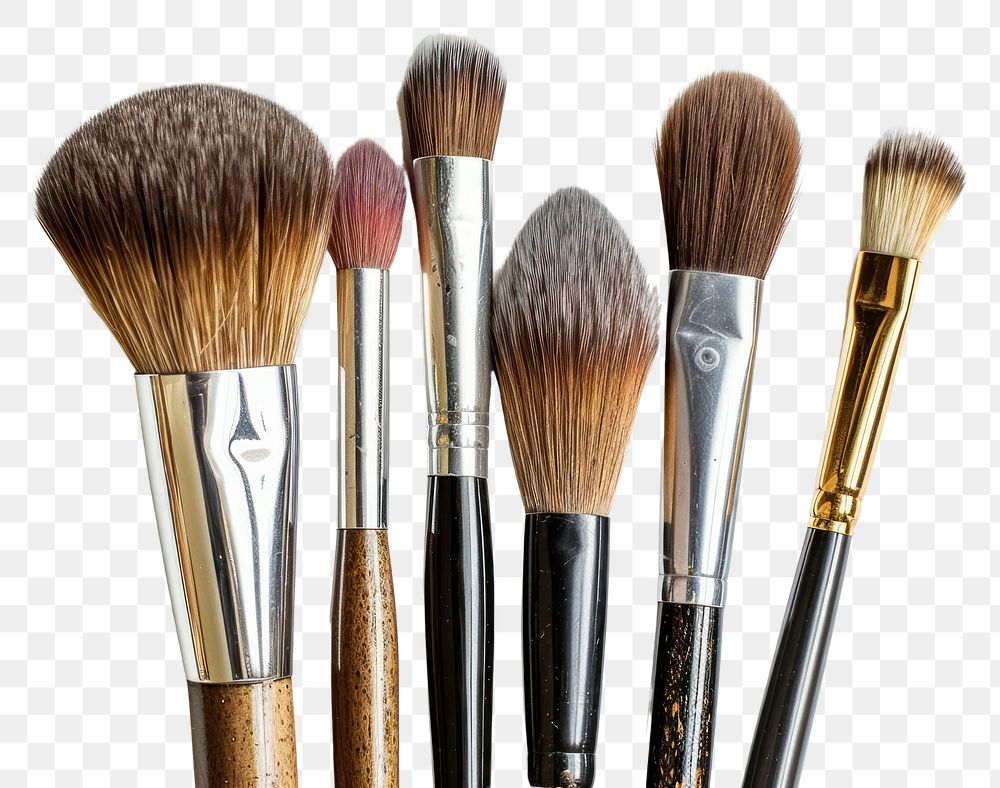 PNG Makeup brushes cosmetics tool white background.