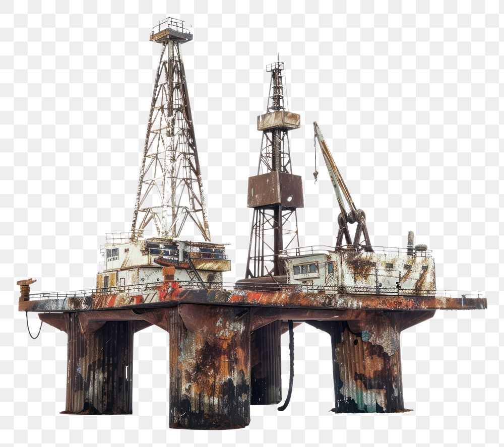PNG Oil rig outdoors white background architecture.