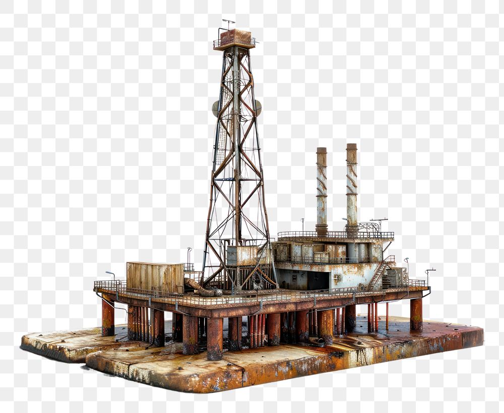 PNG Oil rig outdoors white background architecture.