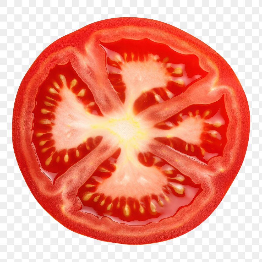 PNG Tomato slice vegetable plant food.