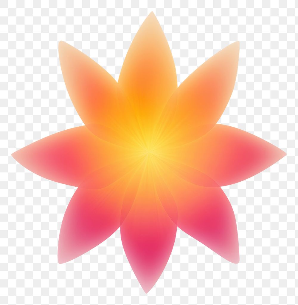 PNG  Abstract blurred gradient illustration shape star yellow flower nature.