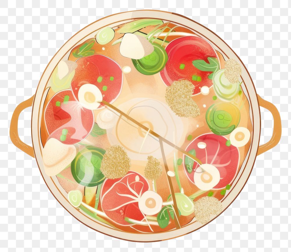 PNG Hot pot food dish white background.