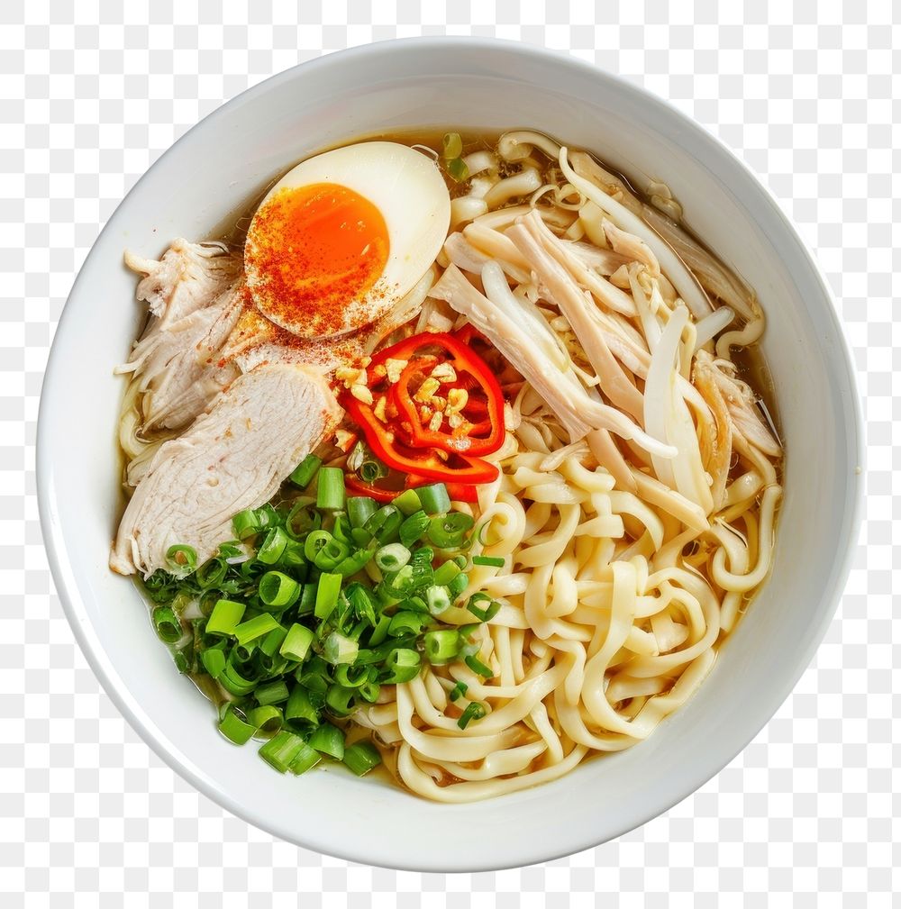 PNG Bowl of chicken noodles bowl plate food.