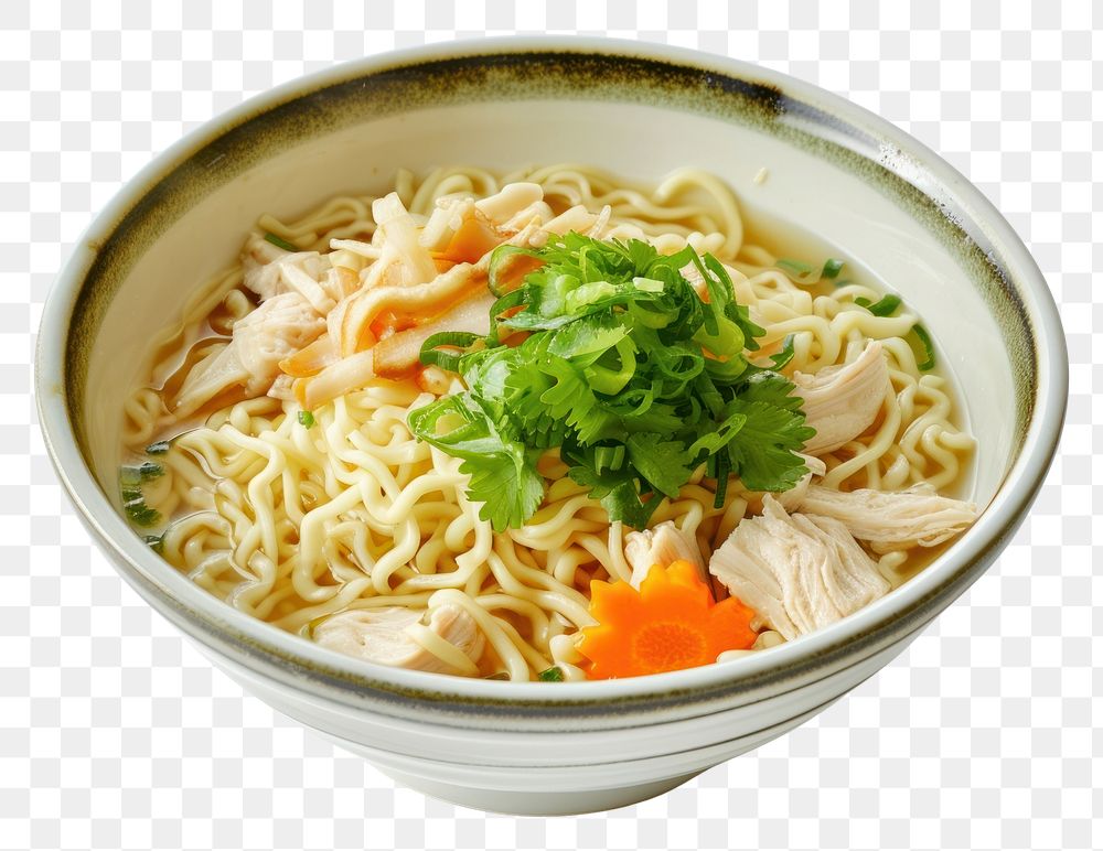 PNG Bowl of chicken noodles bowl soup food.