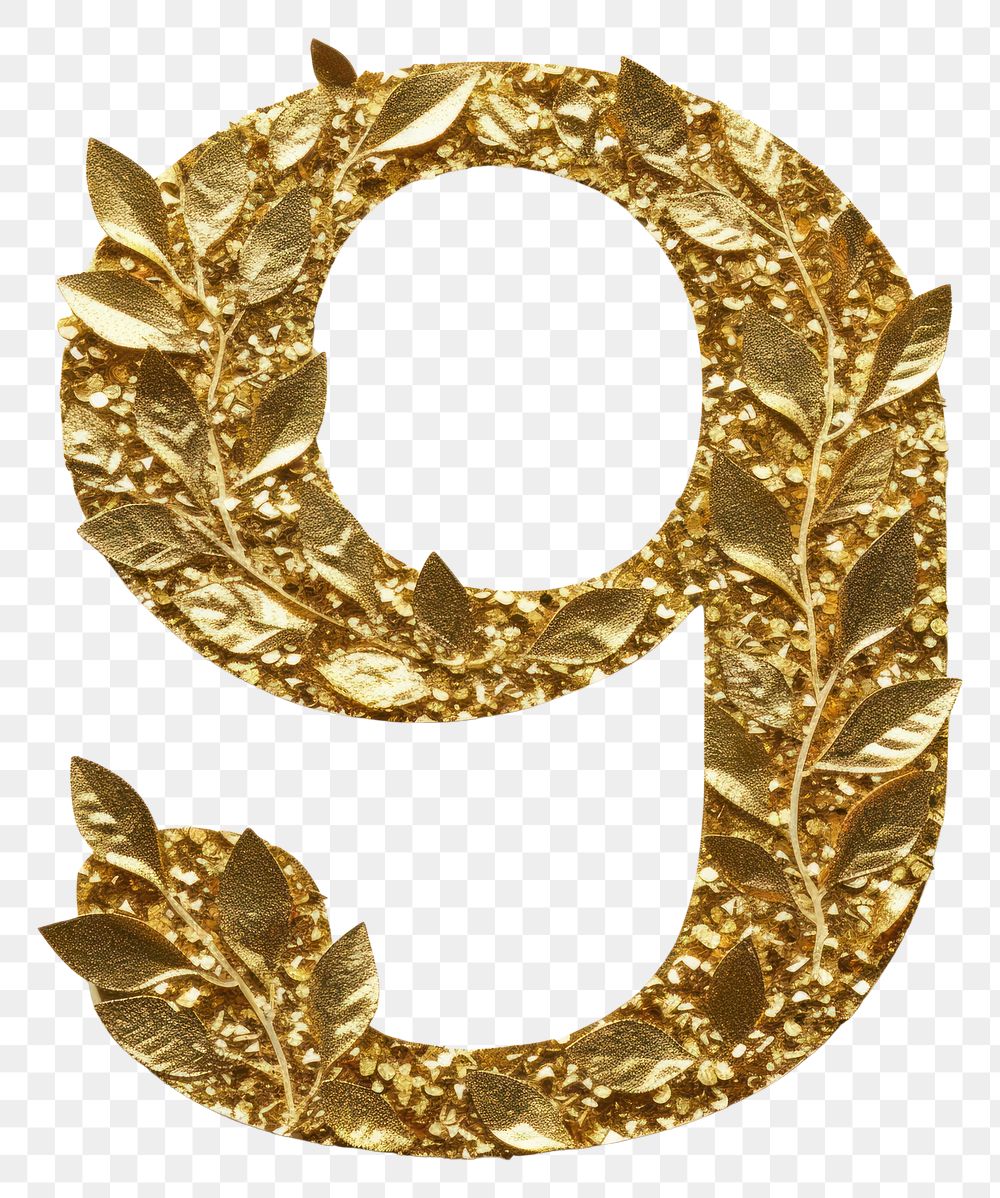 PNG Gold jewelry number font.