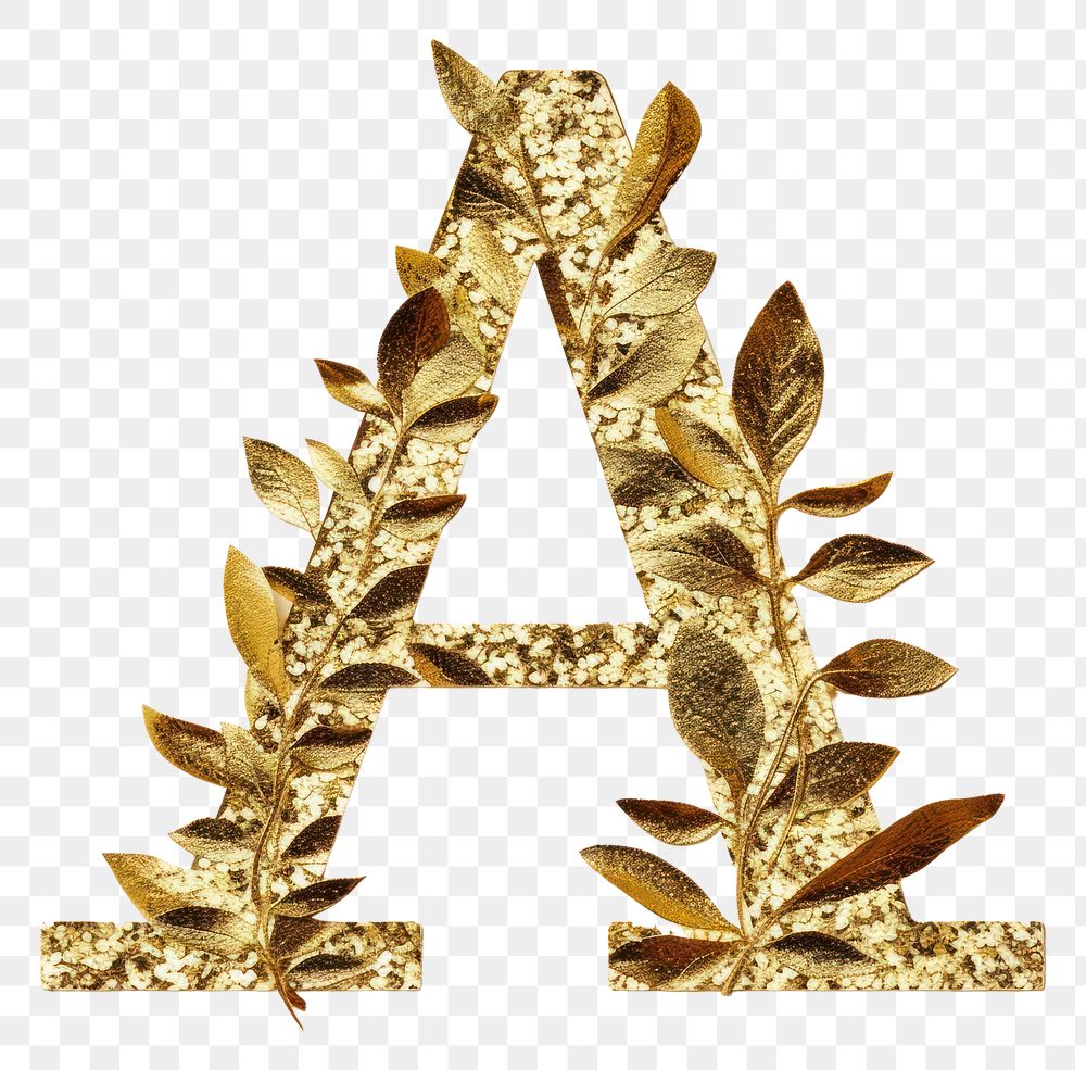 PNG Gold plant font leaf.