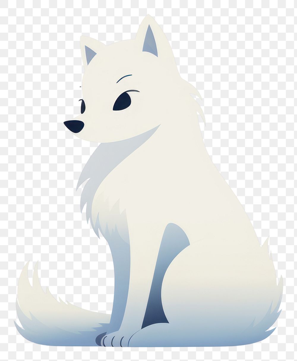 PNG Animal cartoon character mammal white fox.