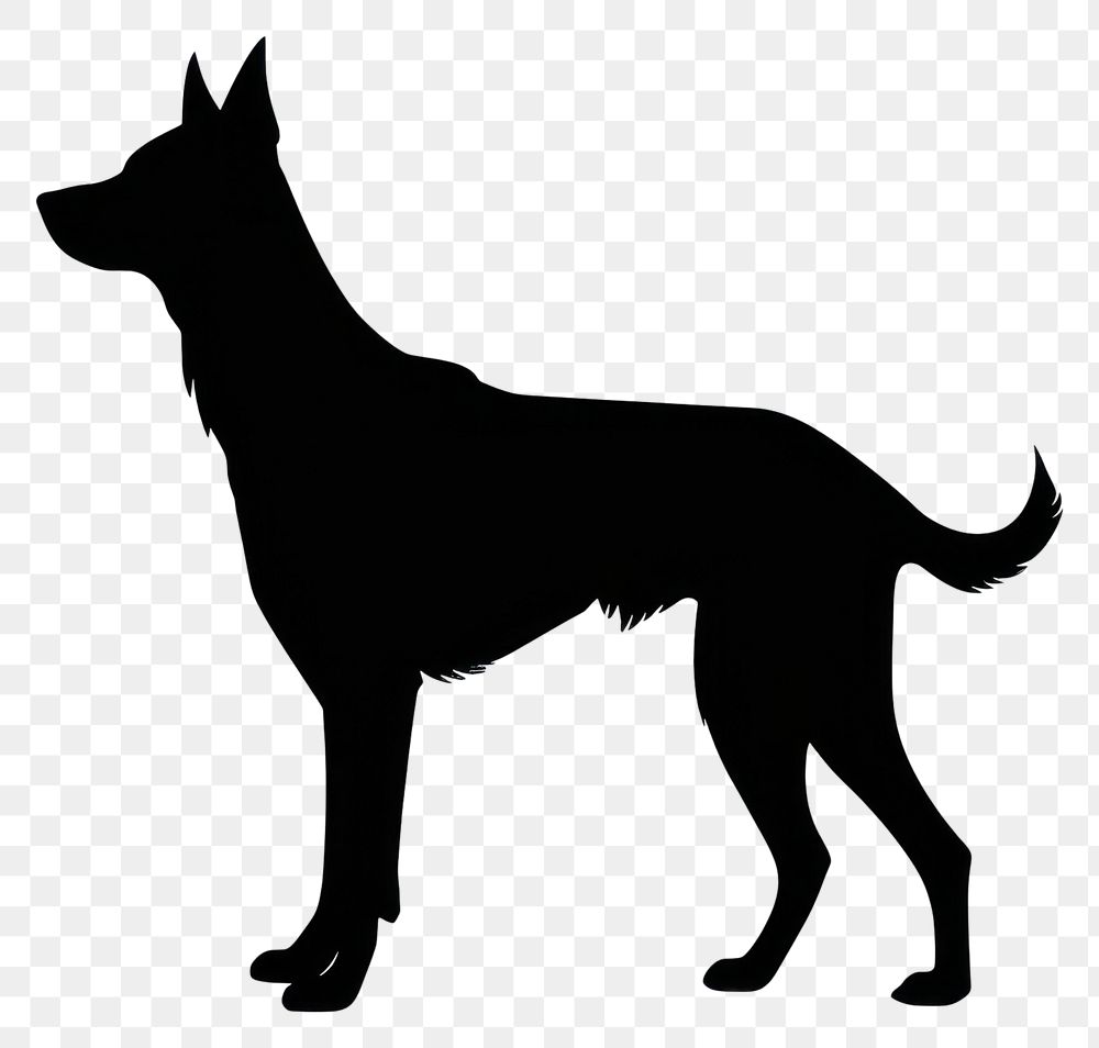 PNG Dog full body silhouette animal mammal pet.