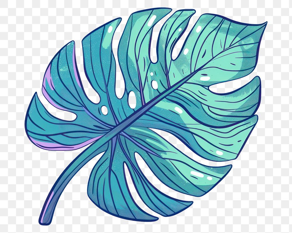 PNG A tropical leave in the style of frayed chalk doodle plant leaf xanthosoma.