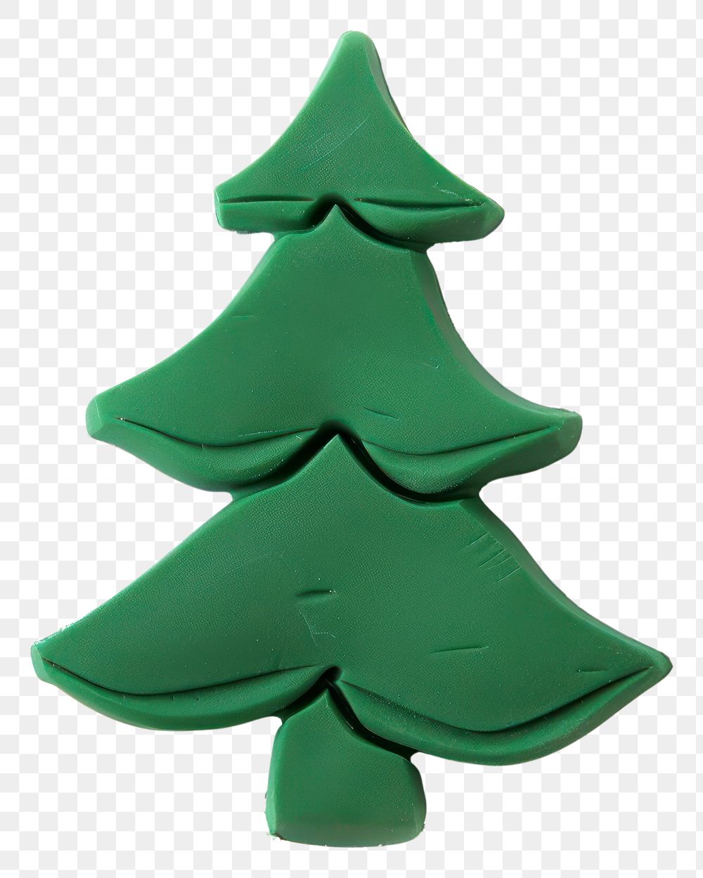 PNG Cute plasticine christmas tree green white background confectionery.