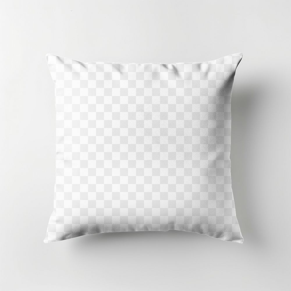 Cushion pillow case png mockup, transparent design