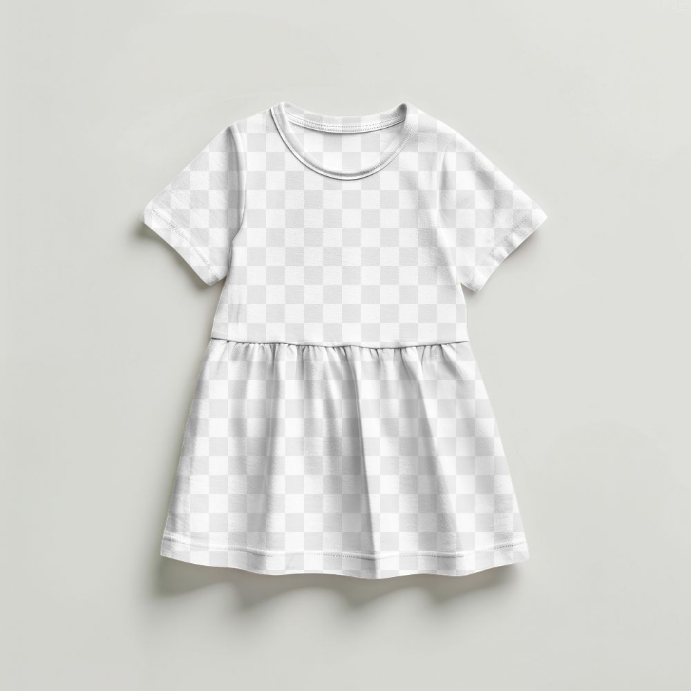 Little girl's dress png mockup, transparent design