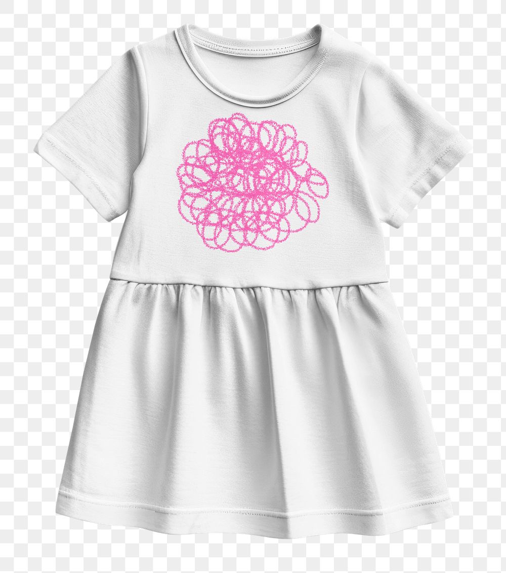 PNG little girl's white dress, transparent background