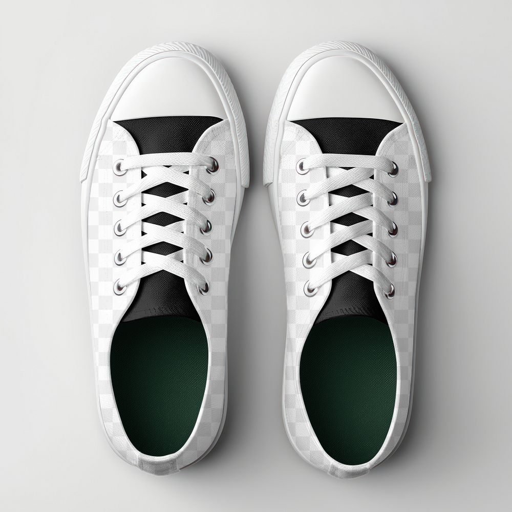 Canvas sneakers png mockup, transparent design
