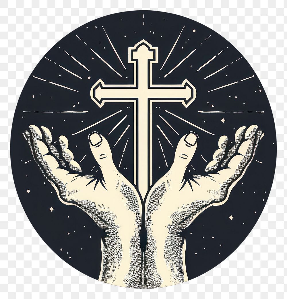PNG Hands holding Cross symbol cross hand.