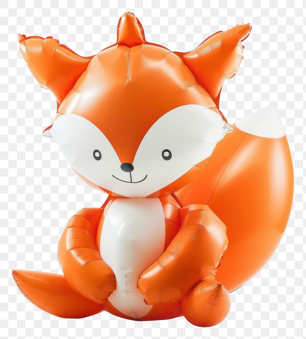 PNG Fox made from balloon animal cute toy.