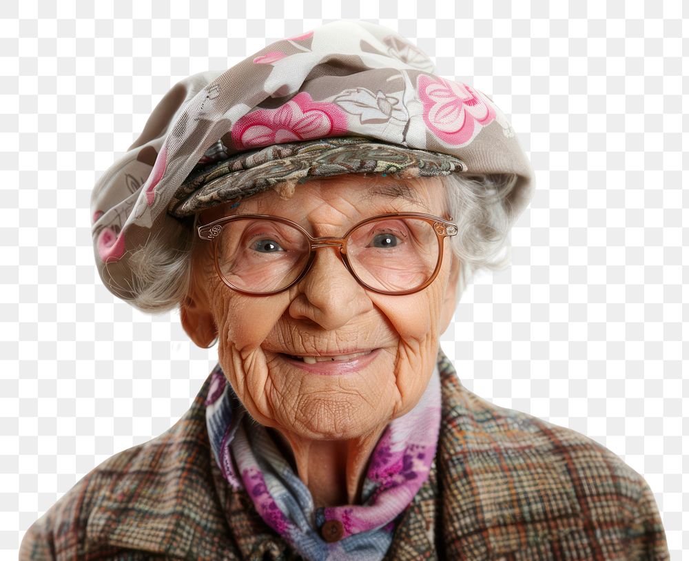 PNG Old women portrait glasses adult.