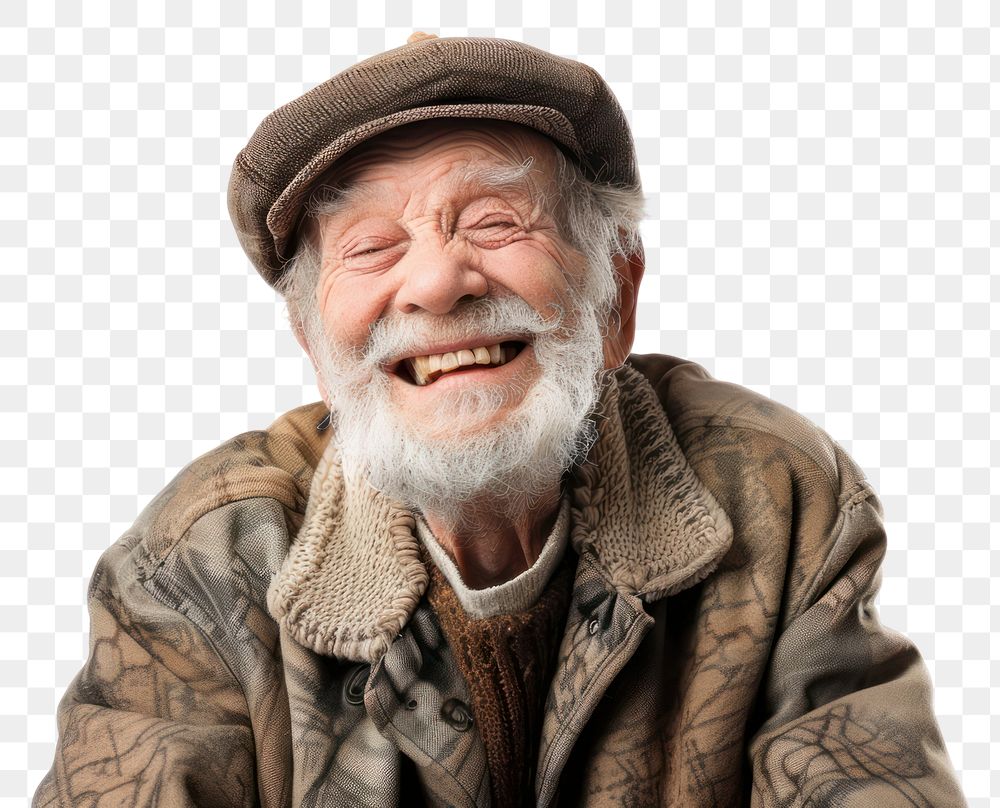 PNG Old man laughing portrait adult.