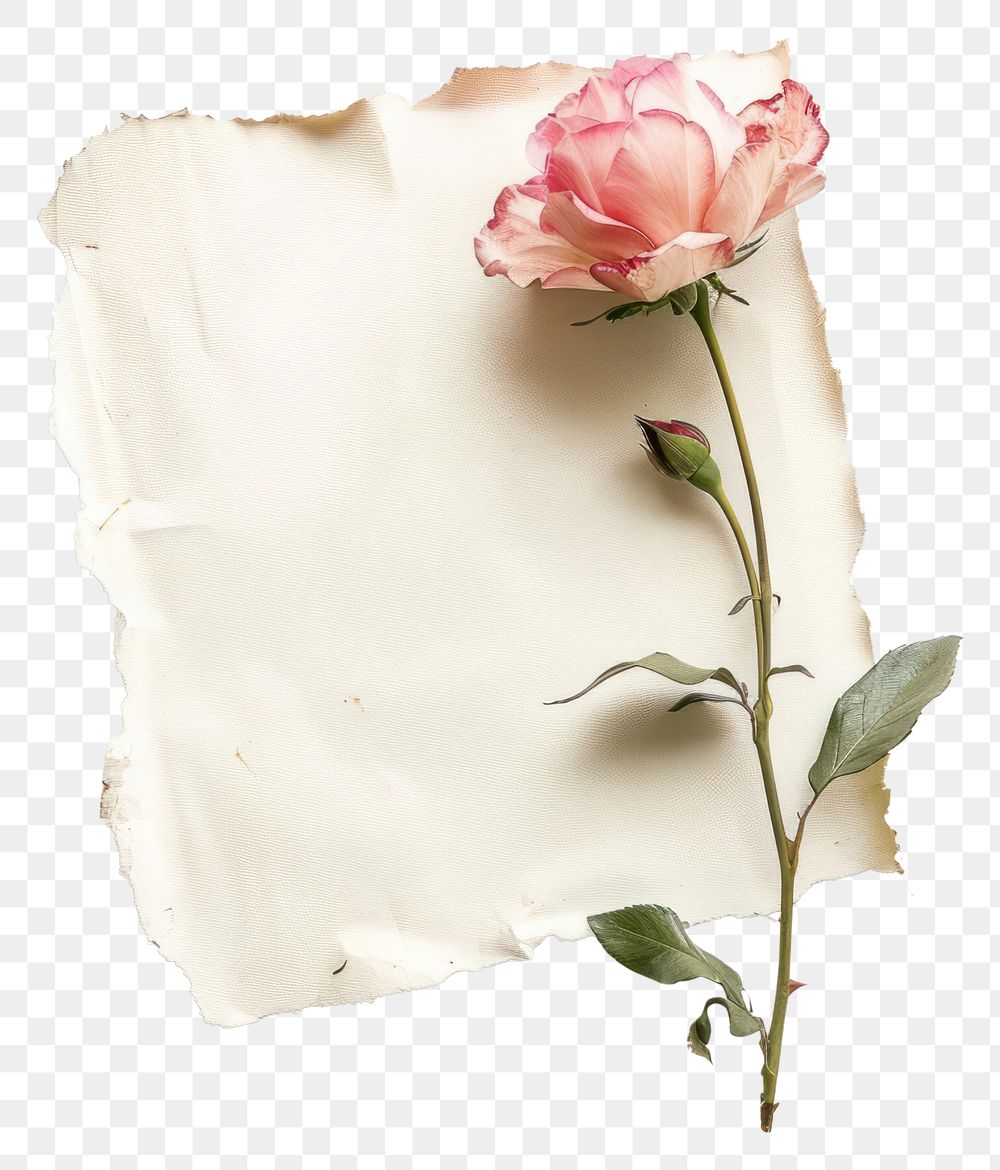 PNG  Flower art paper petal plant rose.