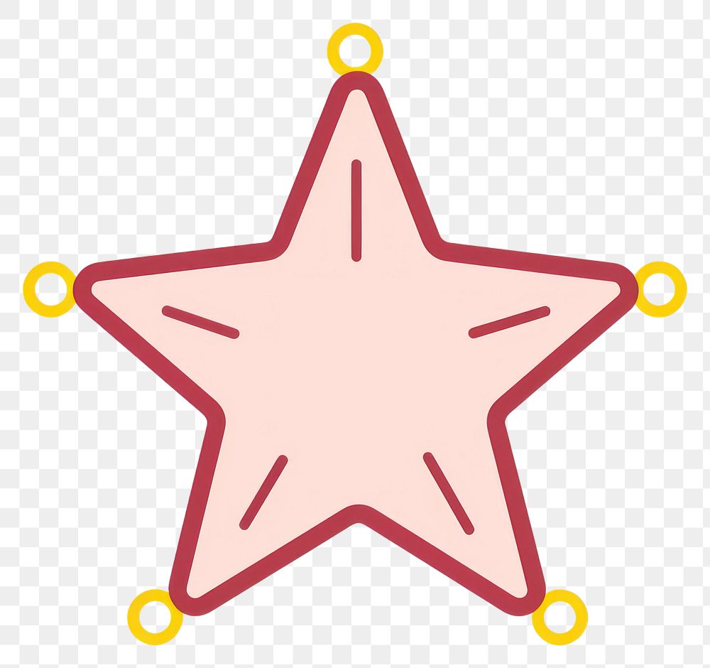 PNG Star christmas light string symbol line starfish.
