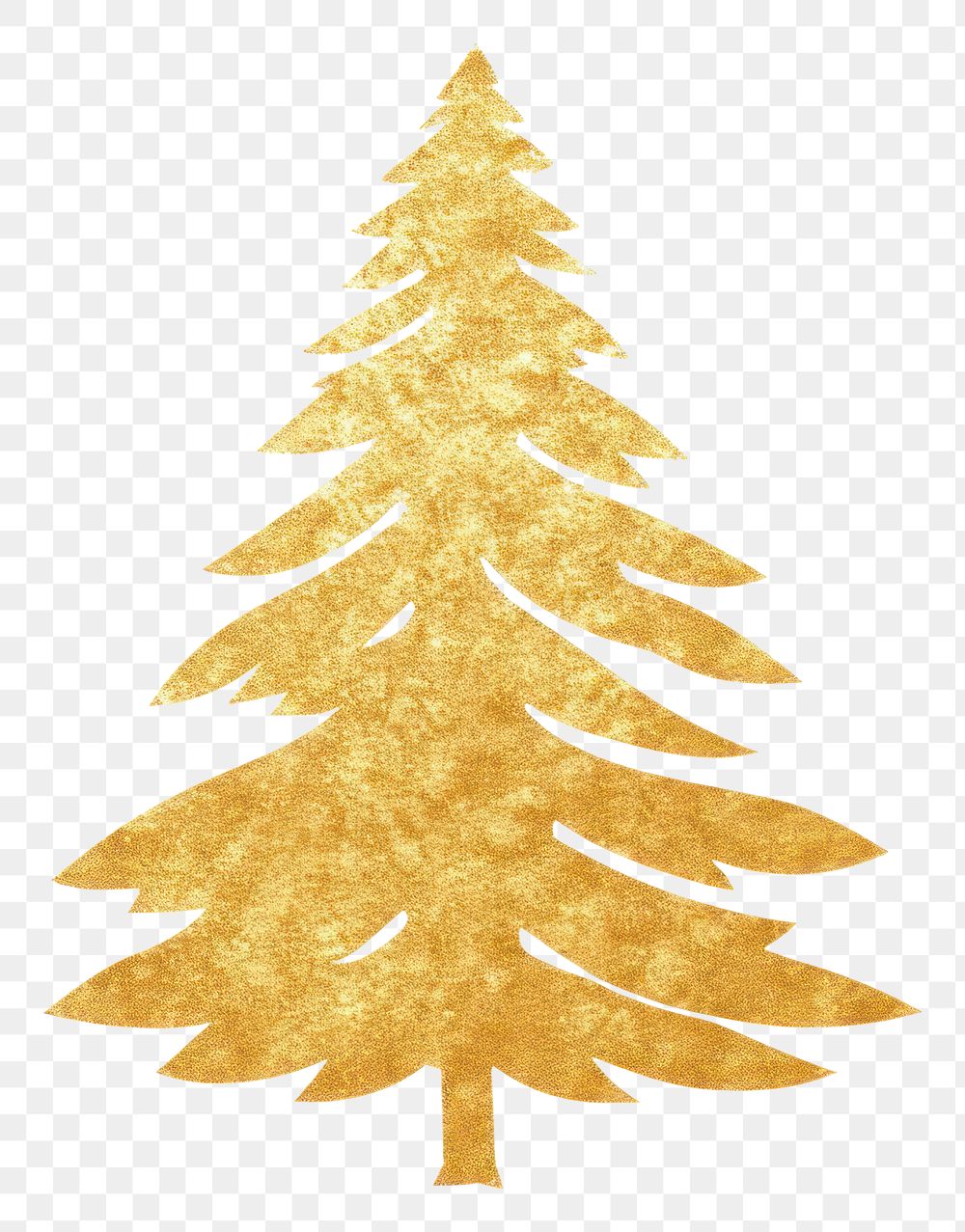 PNG Pine tree icon christmas plant gold.
