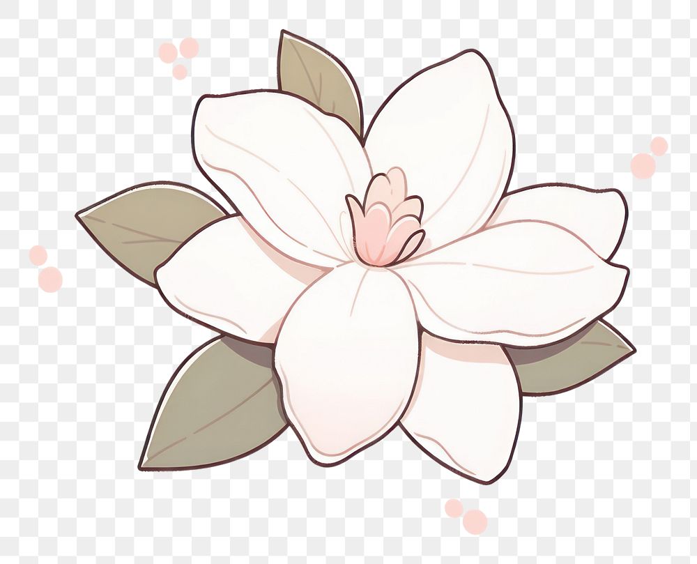PNG A magnolia drawing flower sketch.