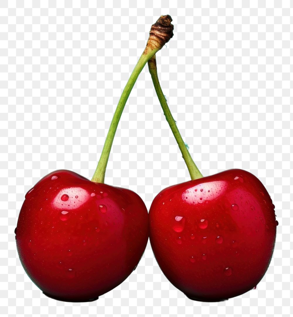 PNG Fresh cherries frepe cherry fruit plant.