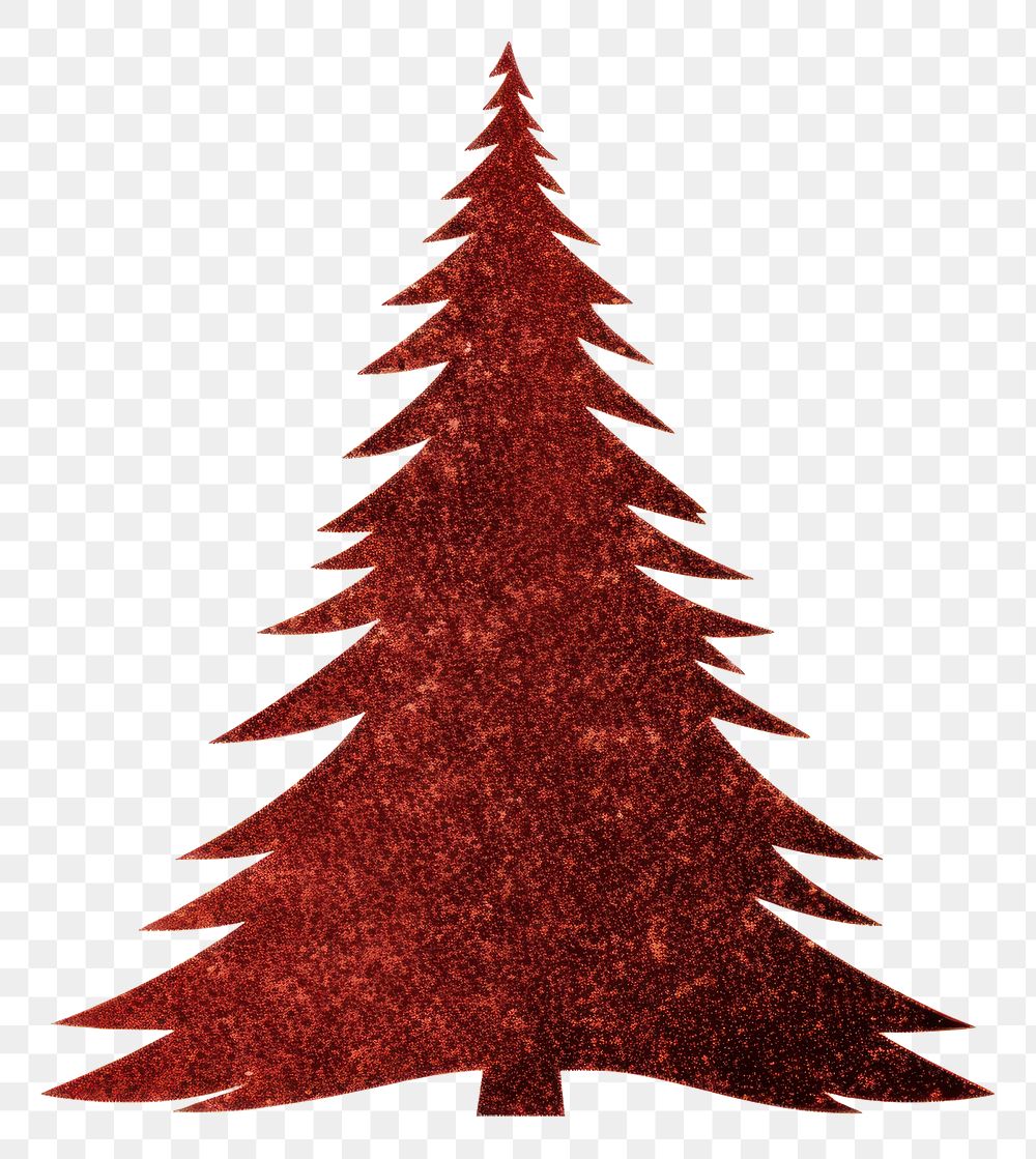 PNG Pine tree icon christmas shape red.