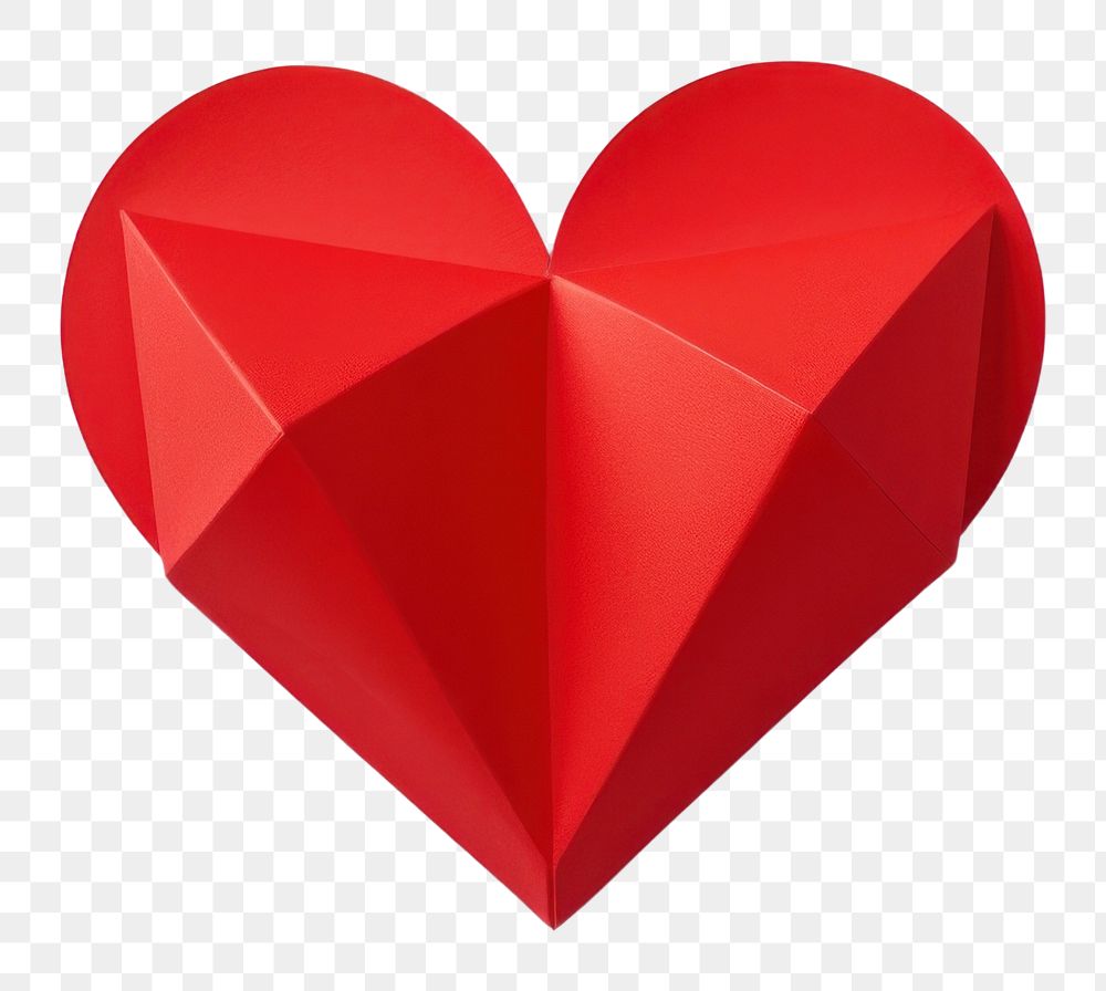 PNG Red heart paper creativity origami.