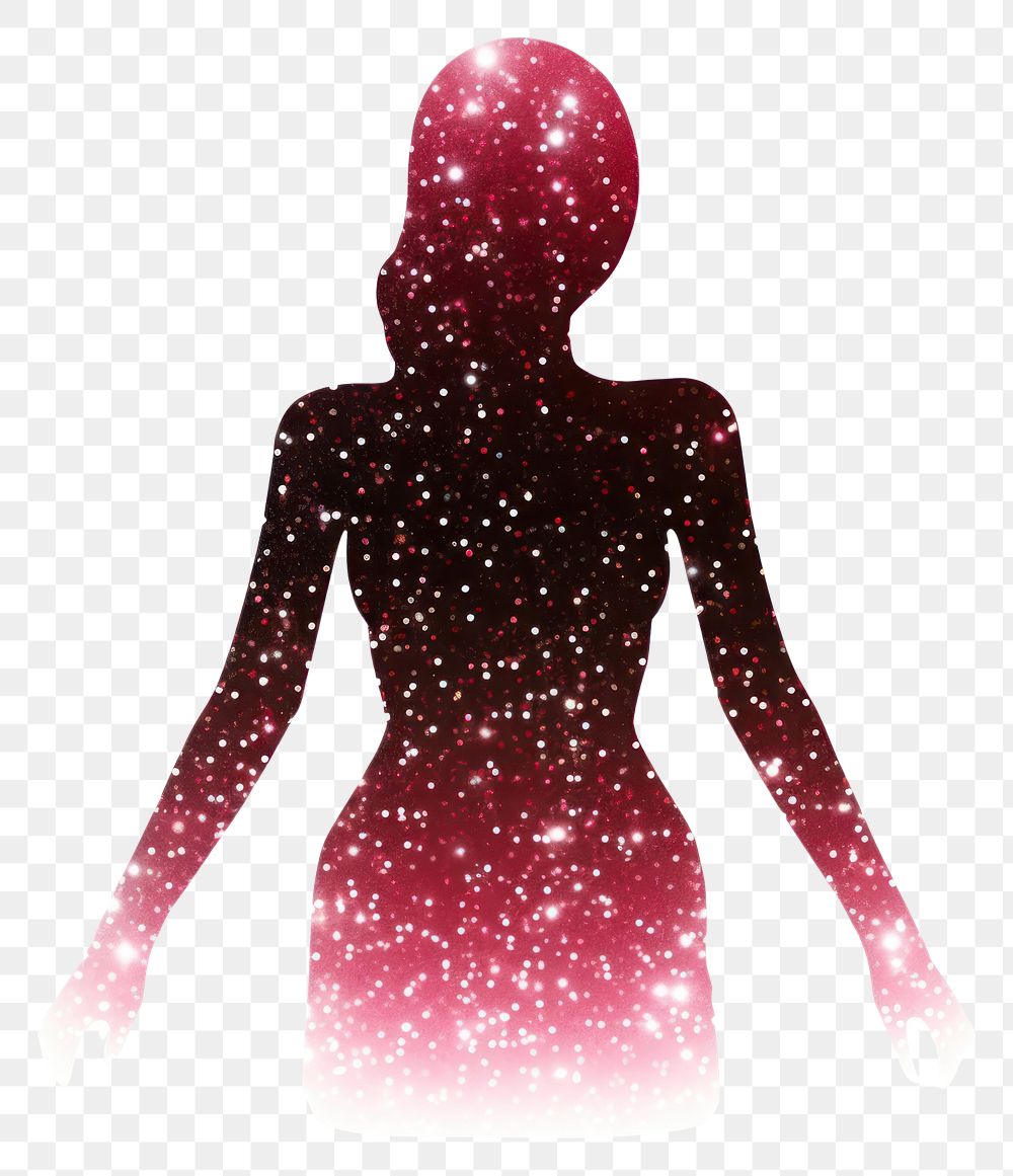 PNG Girl icon silhouette glitter adult.