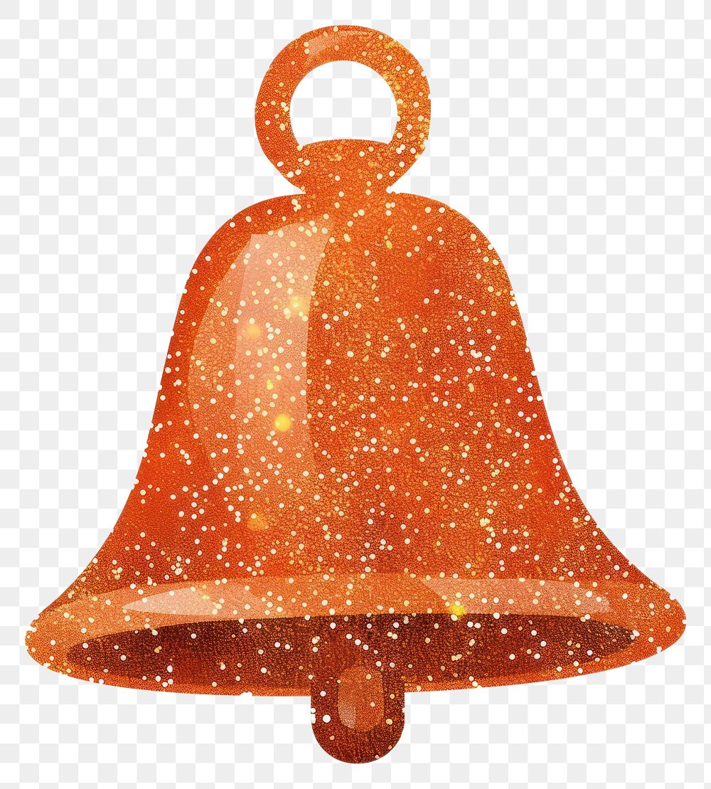 PNG Pastel orange bell icon shape white background lighting.