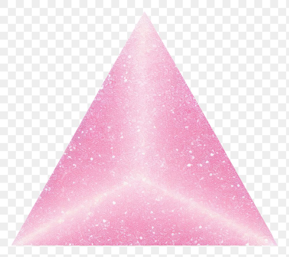 PNG Triangle pyramid glitter purple.