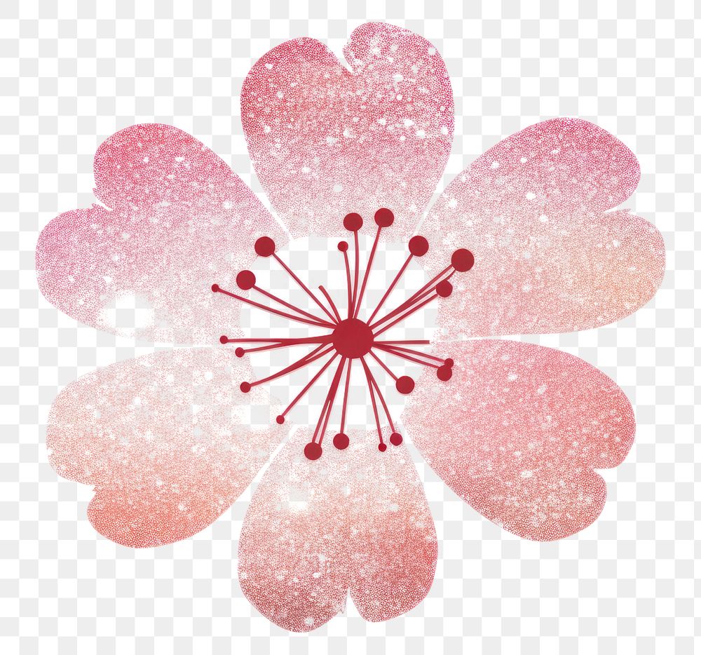 PNG Sakura icon blossom flower shape.